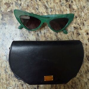 Green Dolce & Gabanna Cat Eye Women Sunglasses *Great Condition